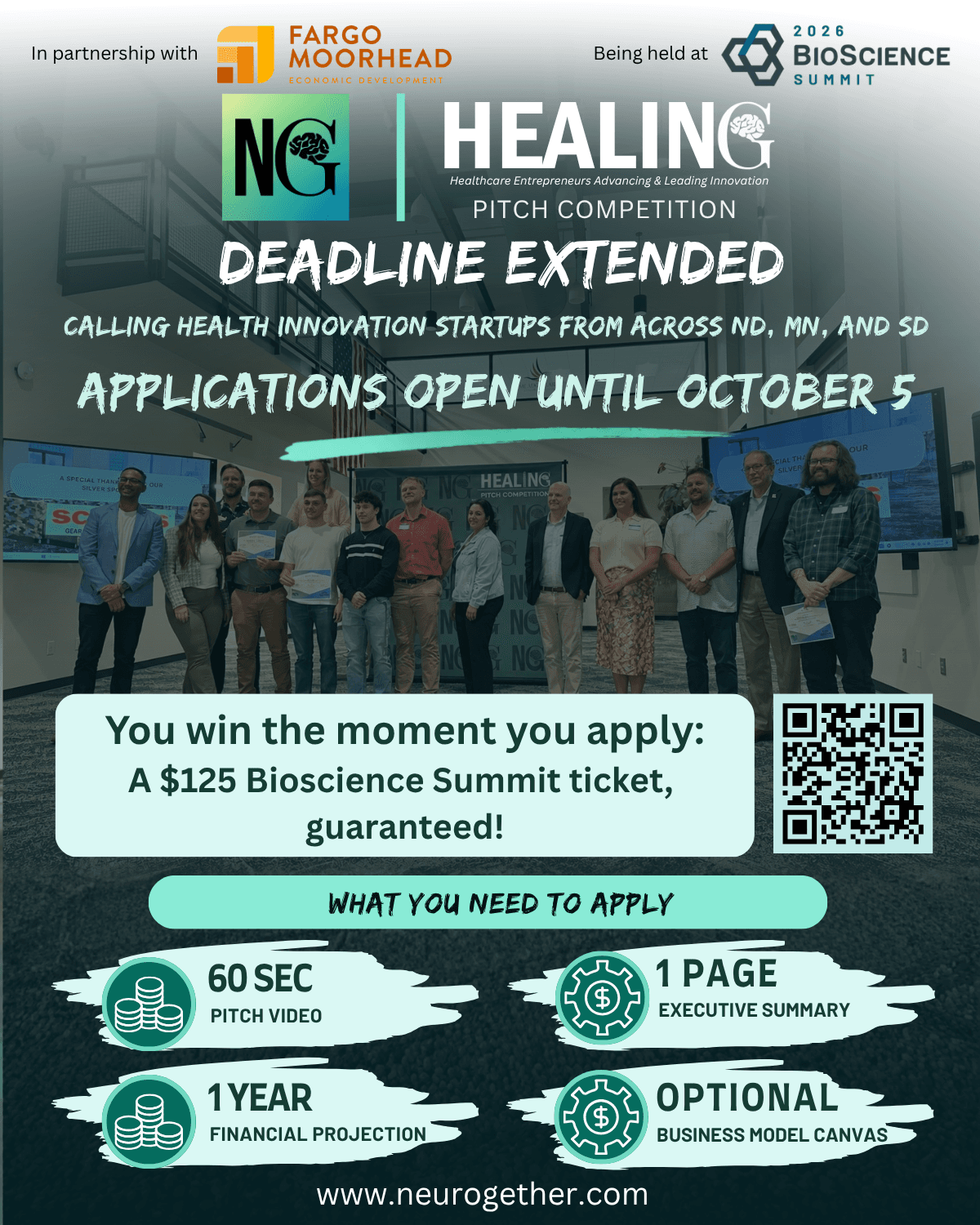 HEALING 2026 pitch competition flyer