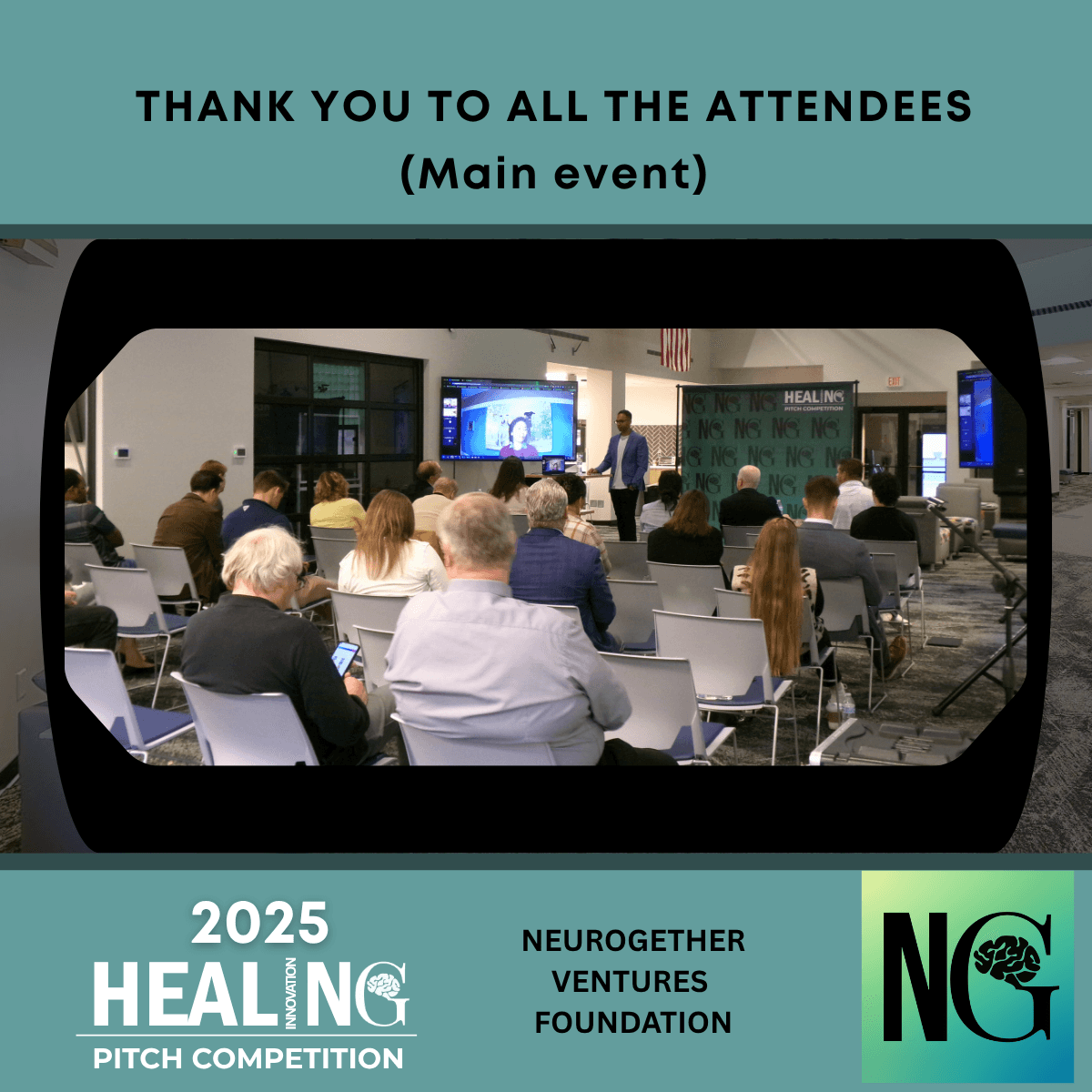 Attendees at the HEALING 2025 pitch competition main event